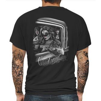 David Gonzales Clowning Around Chola Lowrider Chicano Dga Art Mens Back Print T-shirt | Favorety UK