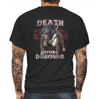 Death Before Dishonor Samurai Paco American Bully Mens Back Print T-shirt | Favorety UK