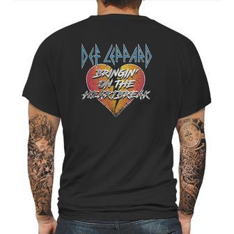 Def Leppard 1977 English Rock Band Bringin Heartbreak Black Mens Back Print T-shirt | Favorety CA