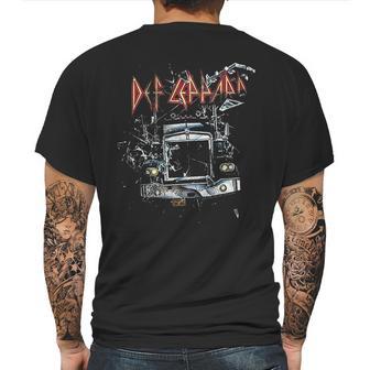 Def Leppard 80S Heavy Metal Band Rock N Roll Through The Glass Mens Back Print T-shirt | Favorety