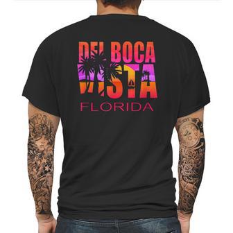 Del Boca Vista Florida Retro Mens Back Print T-shirt | Favorety