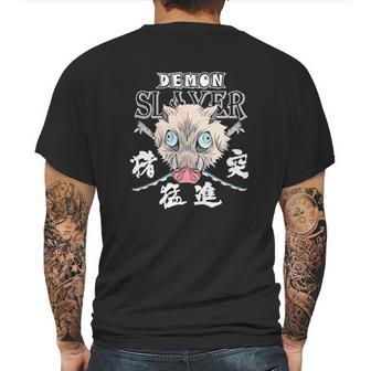 Demon Slayer Hashibira Inosuke Mens Back Print T-shirt | Favorety