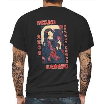 Demon Slayer Nezuko Illustration Mens Back Print T-shirt | Favorety