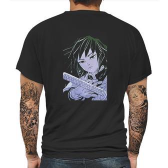 Demon Slayer Men With Sword Mens Back Print T-shirt | Favorety