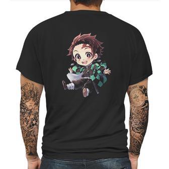 Demon Slayer Tanjirou Cartoon Character Mens Back Print T-shirt | Favorety DE