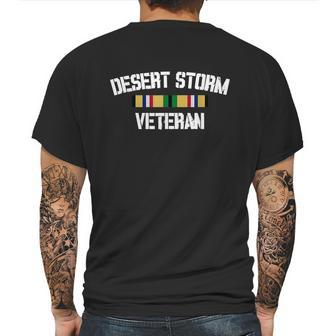 Desert Storm Veteran Pride Persian Gulf War Service Ribbon Graphic Design Printed Casual Daily Basic Mens Back Print T-shirt | Favorety