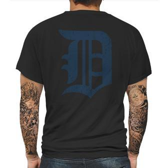 Detroit Baseball D | Vintage Michigan Bengal Tiger Retro Pullover Hoodie Mens Back Print T-shirt | Favorety