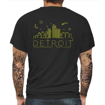 Detroit City Silhouette Mens Back Print T-shirt | Favorety UK