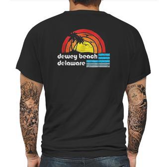 Dewey Beach Delaware Retro 80S Surfer Vibe Mens Back Print T-shirt | Favorety AU