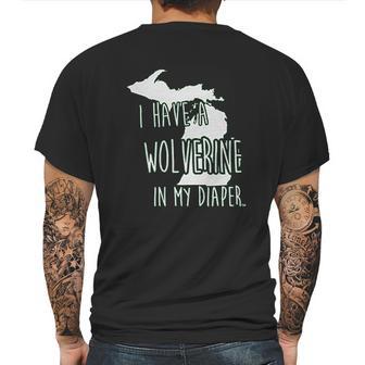 In My Diaper I Have A Wolverine State Of Michigan Msu Mens Back Print T-shirt | Favorety AU