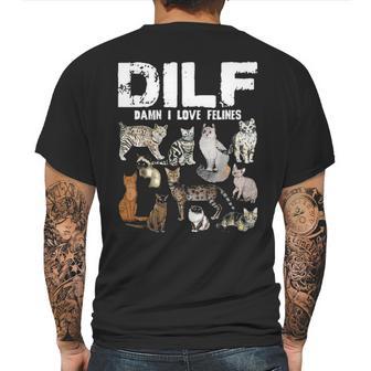 Dilf Damn I Love Felines Cat Lover Mens Back Print T-shirt | Favorety DE