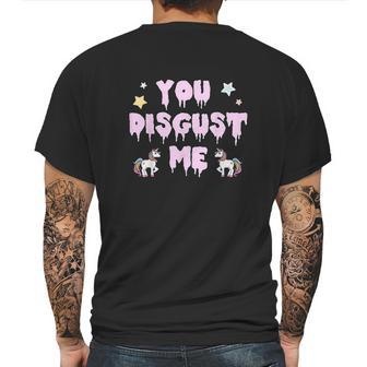 You Disgust Me Kawaii Pastel Goth Unicorn Mens Back Print T-shirt | Favorety CA