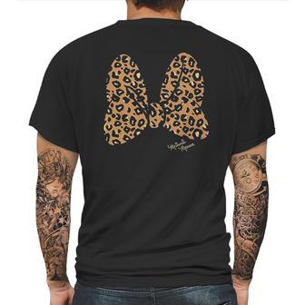 Disney Minnie Mouse Leopard Print Bow Mens Back Print T-shirt | Favorety AU