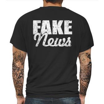 Distressed Fake News Logo Mens Back Print T-shirt | Favorety AU