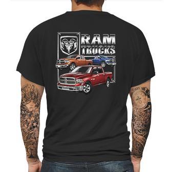 Dodge Ram Trucks Black Mens Back Print T-shirt | Favorety CA