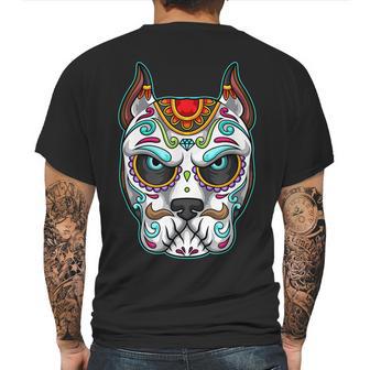 Dog Sugar Skull Funny Day Of The Dead Matching Group Mens Back Print T-shirt | Favorety UK