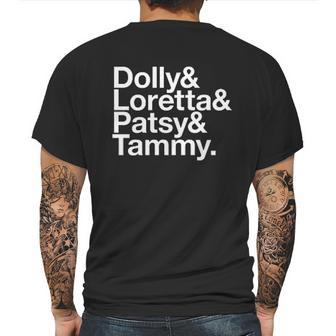 Dolly & Loretta & Patsy & Tammy Mens Back Print T-shirt | Favorety AU