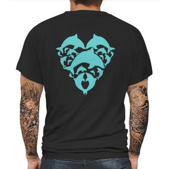 Dolphin Heart Mens Back Print T-shirt | Favorety DE