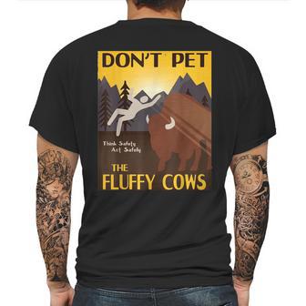 Dont Pet The Fluffy Cows Bison Buffalo Mens Back Print T-shirt | Favorety CA