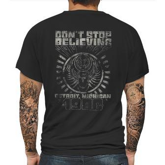 Dont Stop Believing Detroit Album Guitar Cover Rock Band Junior Mens Back Print T-shirt | Favorety AU