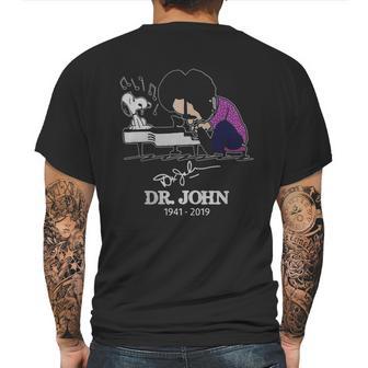 Dr John And Snoopy Mashup Schroeder Playing Piano Signature T-Shirt Mens Back Print T-shirt | Favorety