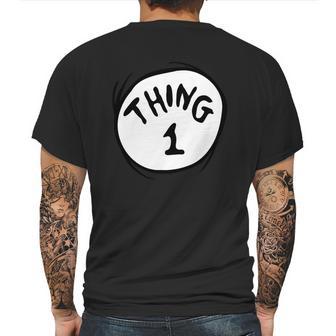 Dr Seuss Thing 1 Mens Back Print T-shirt | Favorety