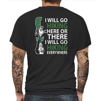 Dr Seuss I Will Go Hiking Here Or There I Will Go Hiking Everywhere Mens Back Print T-shirt | Favorety AU