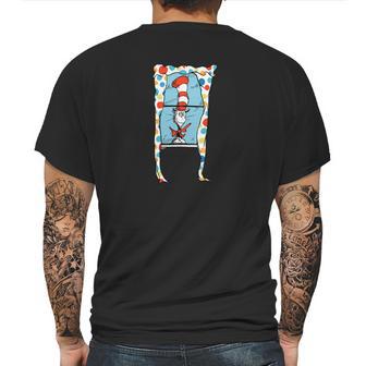 Dr Seuss Window Cat Mens Back Print T-shirt | Favorety