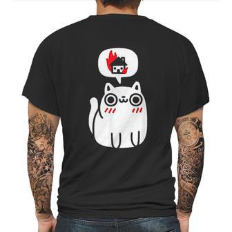 Dreaming Of Destruction Funny Cat Mens Back Print T-shirt | Favorety UK