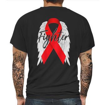 Drug Addiction Survivor Red Ribbon Recovery Mens Back Print T-shirt | Favorety