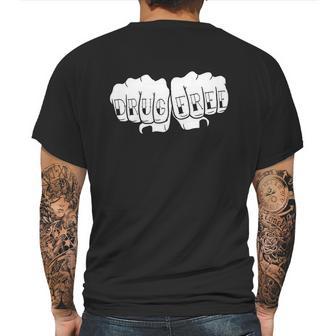 Drug Free Tattoo Narcotics Anonymous Recovery Mens Back Print T-shirt | Favorety AU