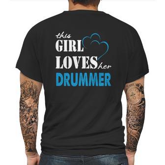 Drummer This Girl Love Her Drummer - Teefordrummer Mens Back Print T-shirt | Favorety