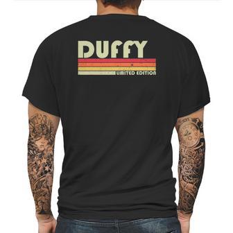 Duffy Surname Funny Retro Vintage 80S 90S Family Reunion Mens Back Print T-shirt | Favorety CA