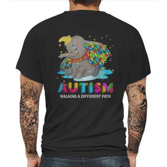 Dumbo Autism Walking A Different Path Mens Back Print T-shirt | Favorety