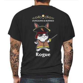 Dungeons And Bunnies Rpg D20 Rogue Roleplaying Gamers Gift Mens Back Print T-shirt | Favorety UK