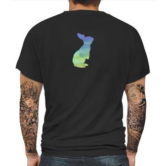 Dwarf Hotot Rabbit Watercolor Water Color Mens Back Print T-shirt | Favorety DE