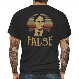 Dwight Schrute False Vintage Mens Back Print T-shirt | Favorety DE