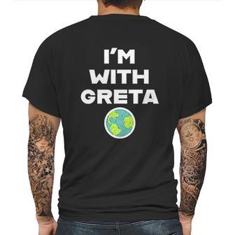 Earth Day Climate Change Im With Greta Science Mens Back Print T-shirt | Favorety