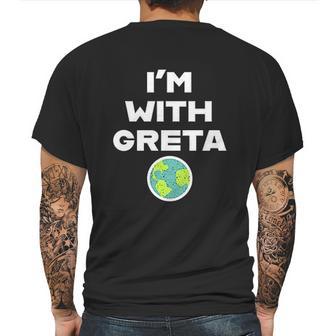 Earth Day Climate Change I Am With Greta Science Graphic Mens Back Print T-shirt | Favorety CA