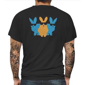 Easter For Men Hip Trio Bunnies Funny Mens Back Print T-shirt | Favorety