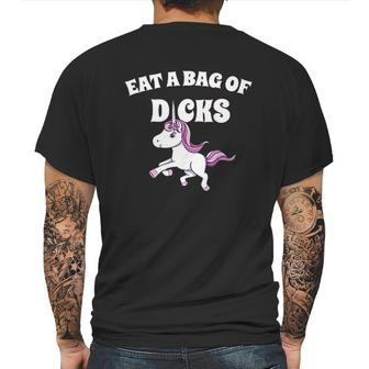 Eat A Giant Bag Of Dicks Unicorn Mens Back Print T-shirt | Favorety UK