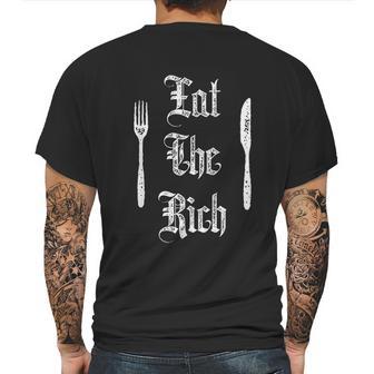 Eat Rich Funny Anarchist Revolution Mens Back Print T-shirt | Favorety DE