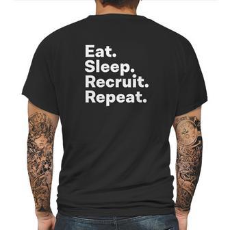 Eat Sleep Recruit Gifts For Recruiters Mens Back Print T-shirt | Favorety UK