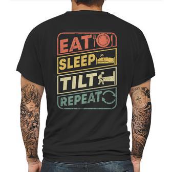 Eat Sleep Tilt Repeat Retro Game Lover Design Arcade Pinball Gift Mens Back Print T-shirt | Favorety UK