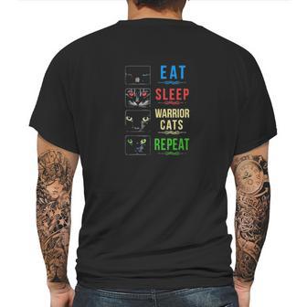 Eat Sleep Warrior Cats Repeat Mens Back Print T-shirt | Favorety UK