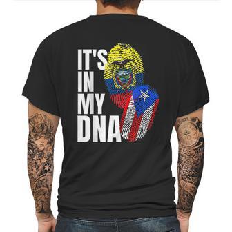 Ecuadorian And Puerto Rican Dna Mix Flag Heritage Gift Mens Back Print T-shirt | Favorety UK