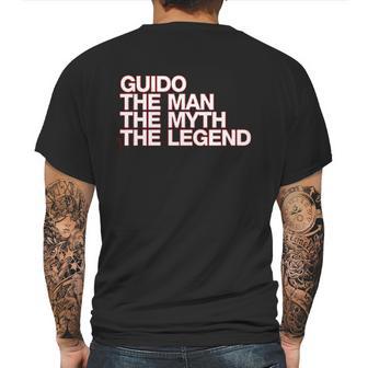 Eddany Guido The Man The Myth The Legend Left Aligned Mens Back Print T-shirt | Favorety DE