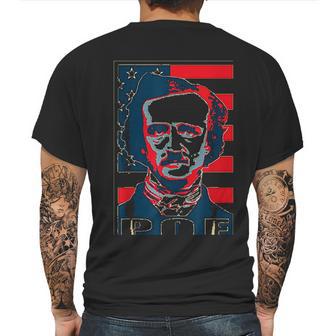 Edgar Allan Poe American Propaganda Pop Art Mens Back Print T-shirt | Favorety CA