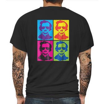 Edgar Allan Poe Gift Literary Gothic Pop Art Colors Mens Back Print T-shirt | Favorety UK