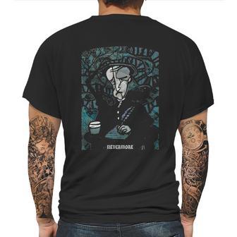 Edgar Allan Poe Nevermore Raven Mens Back Print T-shirt | Favorety AU